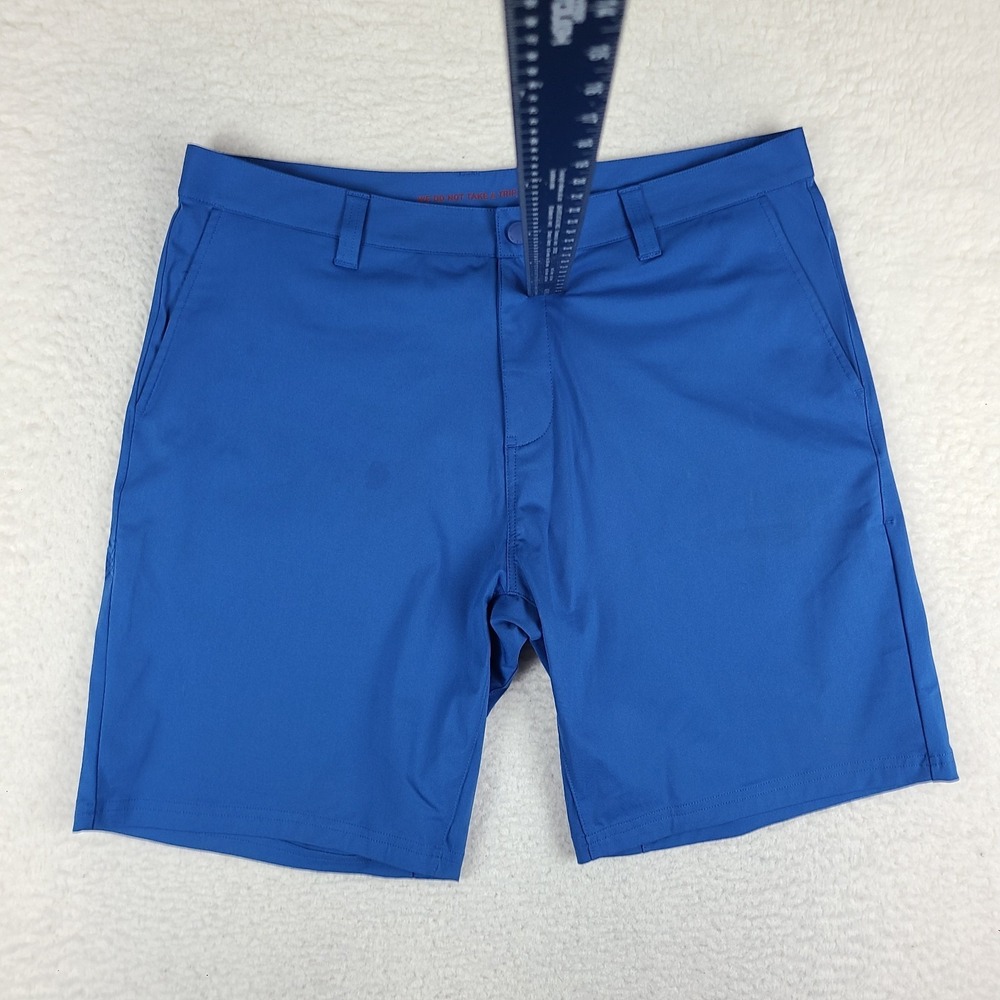 RHONE‎ Commuter Shorts Mens 36 Blue 9" Inseam Hybrid Chino Performance Golf *